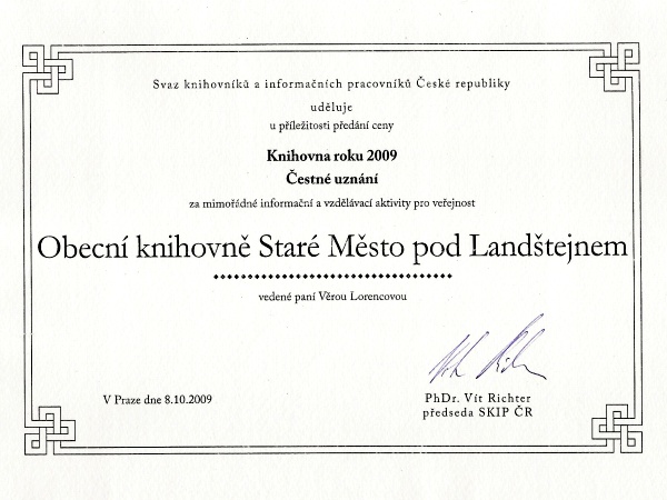 čestné uznání